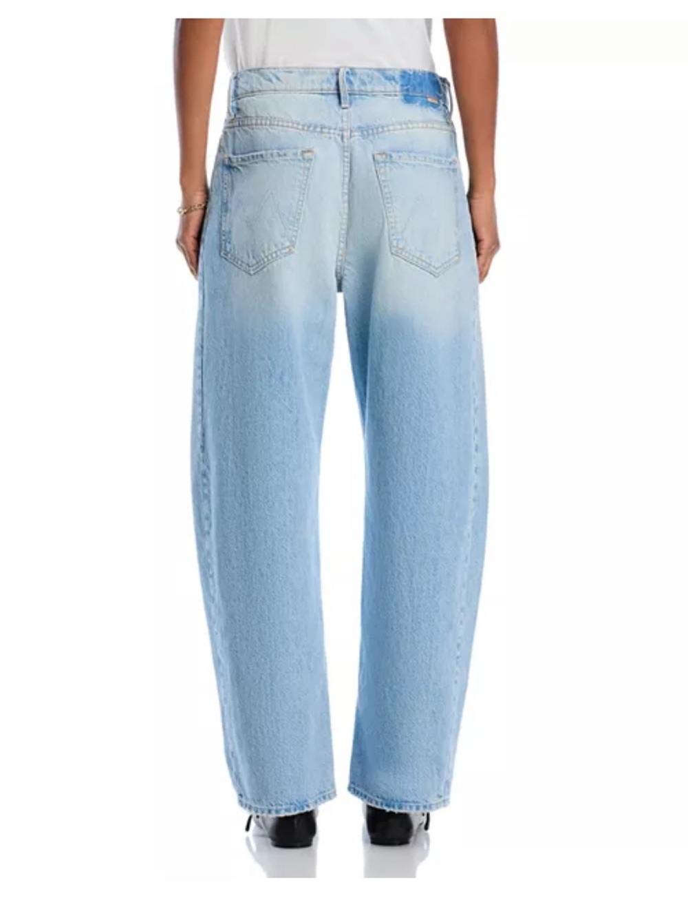 MOTHER Full Pipe Flood High Rise Barrel Jeans in Light Blue - Picture 2 of 8
